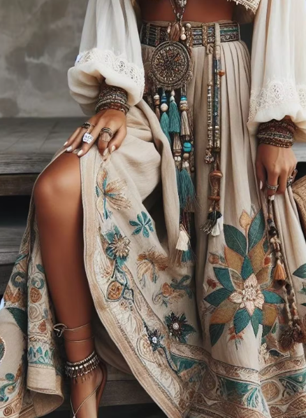 Maxime Rok | Vintage Boheemse Damesrok met Elegant Silhouet en Lichtgewicht Comfort