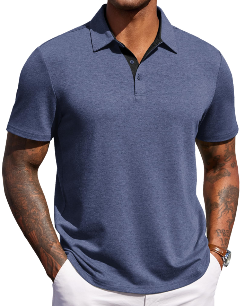 Heren Slim Fit Polo – Casual, Geschikt voor Dagelijks Gebruik, Korte Mouwen