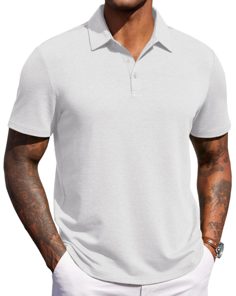 Heren Slim Fit Polo – Casual, Geschikt voor Dagelijks Gebruik, Korte Mouwen