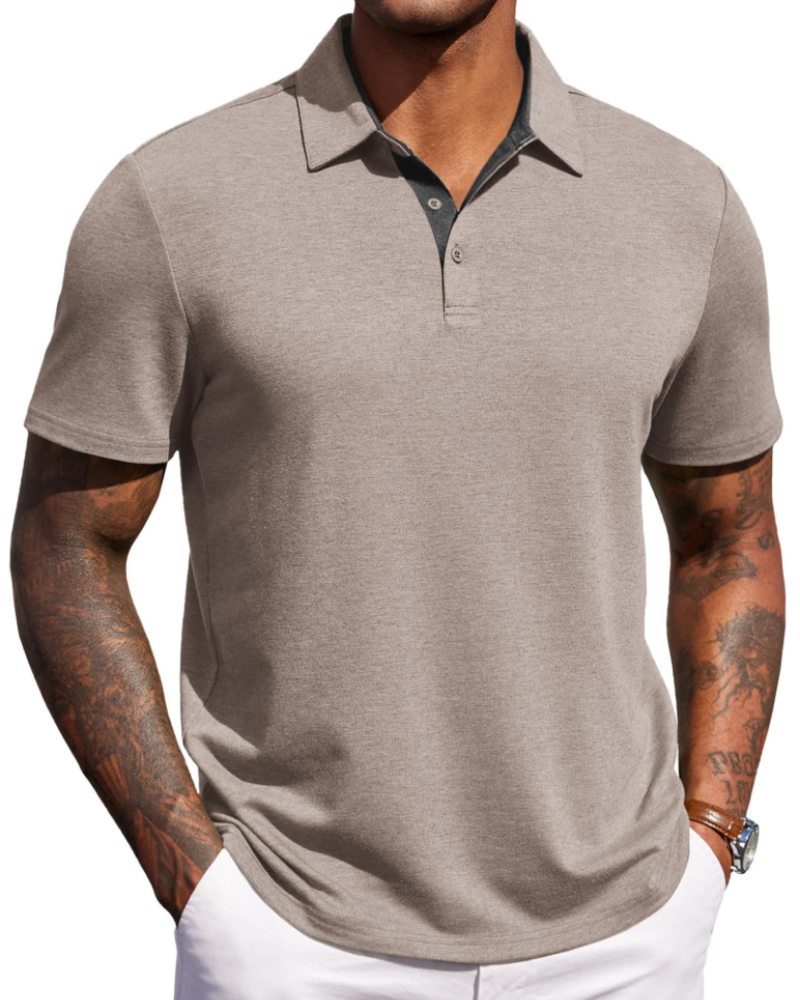 Heren Slim Fit Polo – Casual, Geschikt voor Dagelijks Gebruik, Korte Mouwen