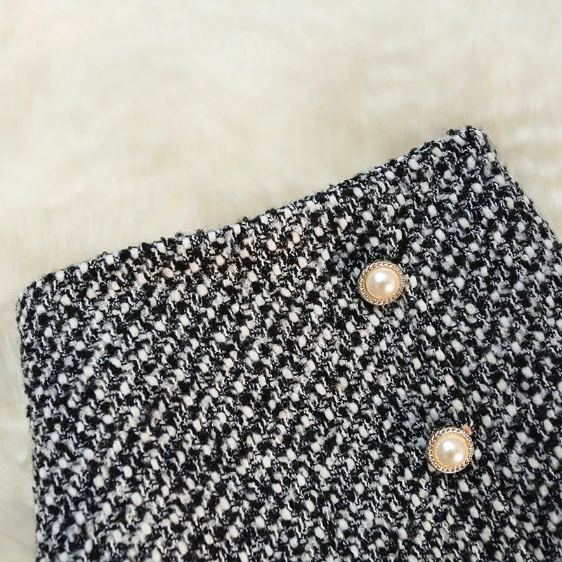 Midi Tweed Rok