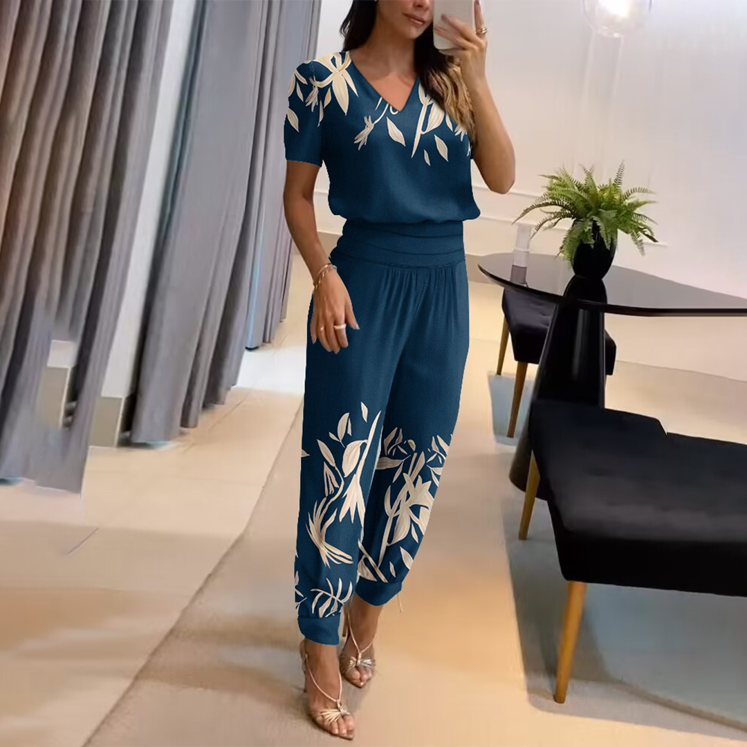 Milana - Stijlvolle Bedrukte Chique Jumpsuit