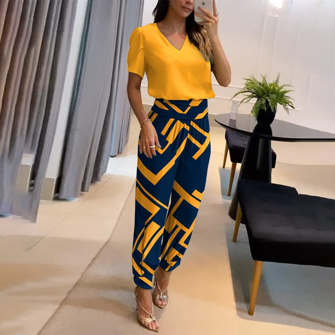 Milana - Stijlvolle Bedrukte Chique Jumpsuit