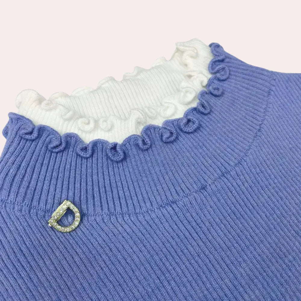Modieuze blauwe trui voor dames