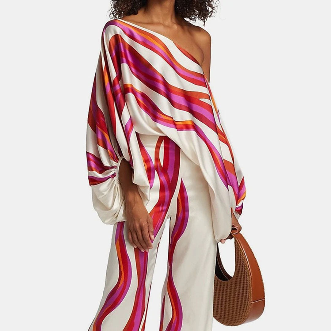 Muriel Satijnen Set | Dames tweedelige set met luxe uitstraling en comfortabele pasvorm