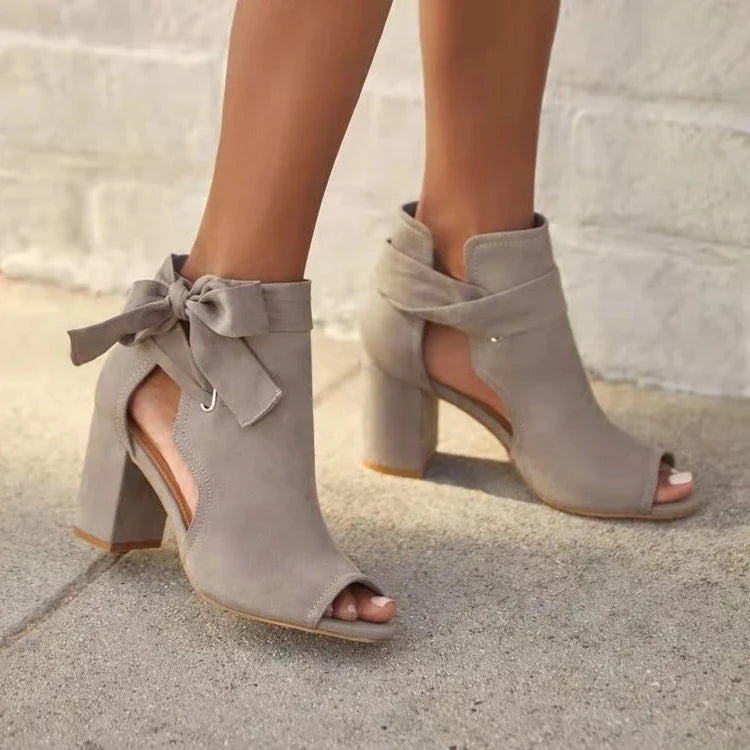 Nadia - Orthopedische Strik Hoge Hak Sandalen