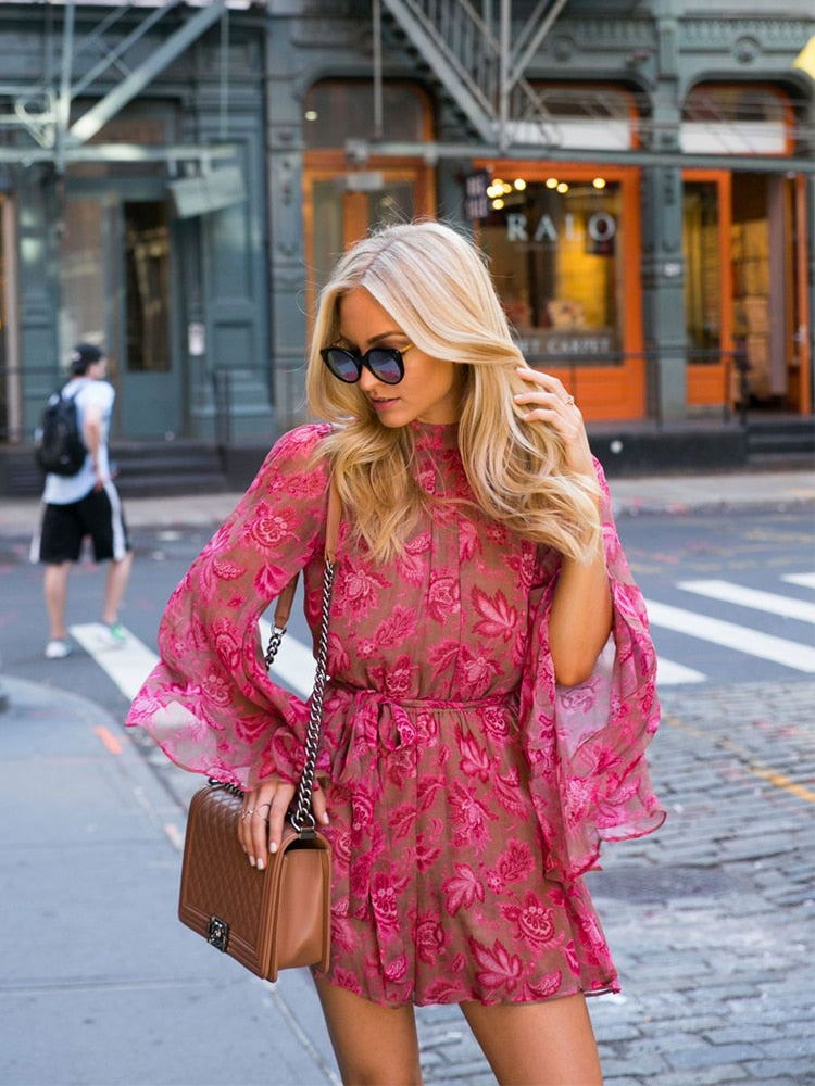 Neela Jumpsuit | Lange mouwen damesjumpsuit met open rug en striksluiting in elegante stijl