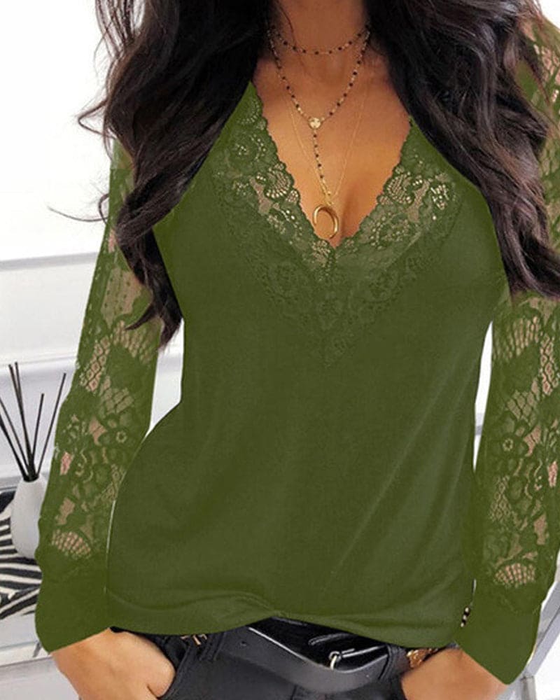 Nina - Kanten Mouwen Blouse