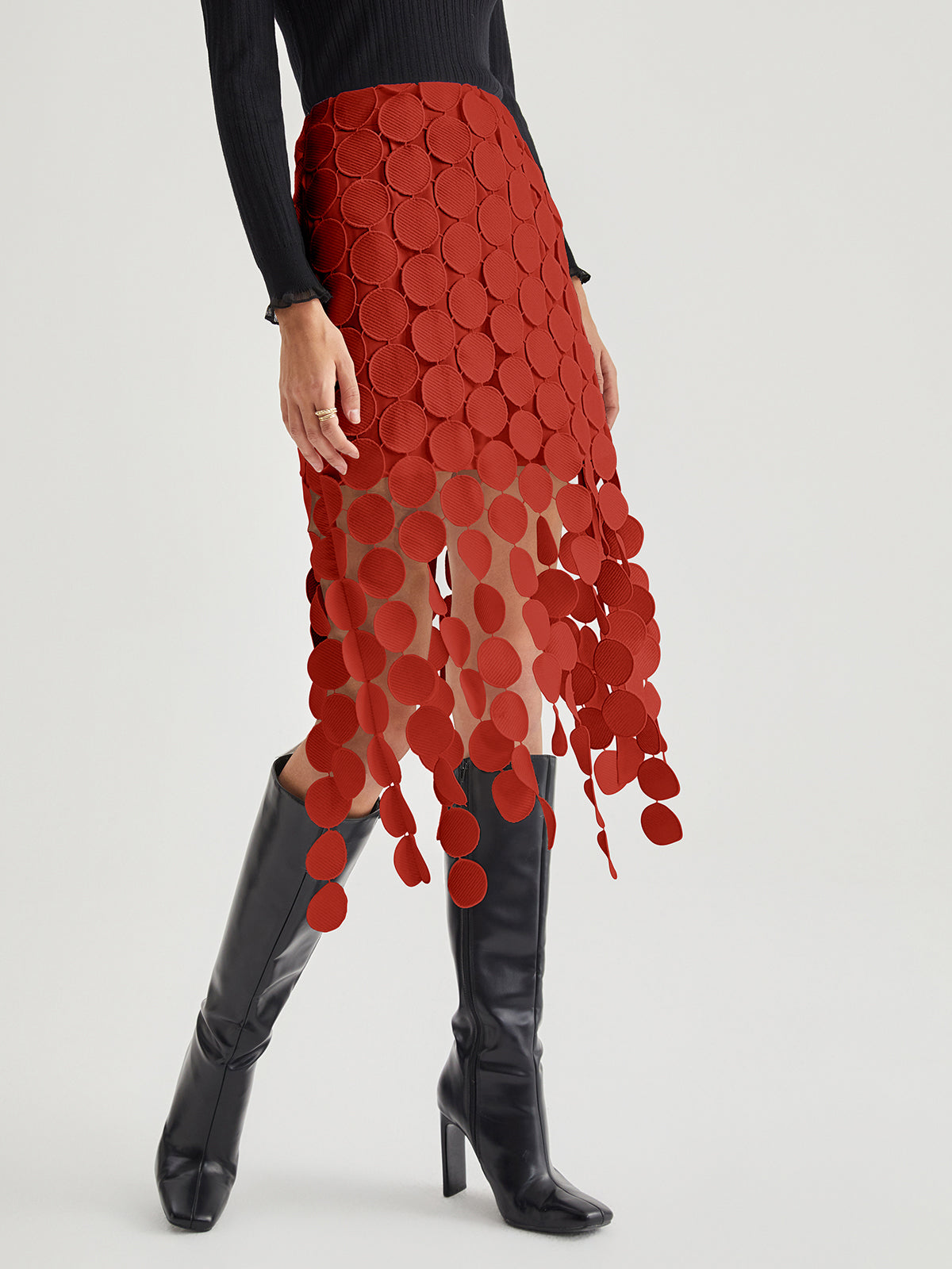 Nina - Dubbellaagse Rok met Rondjes