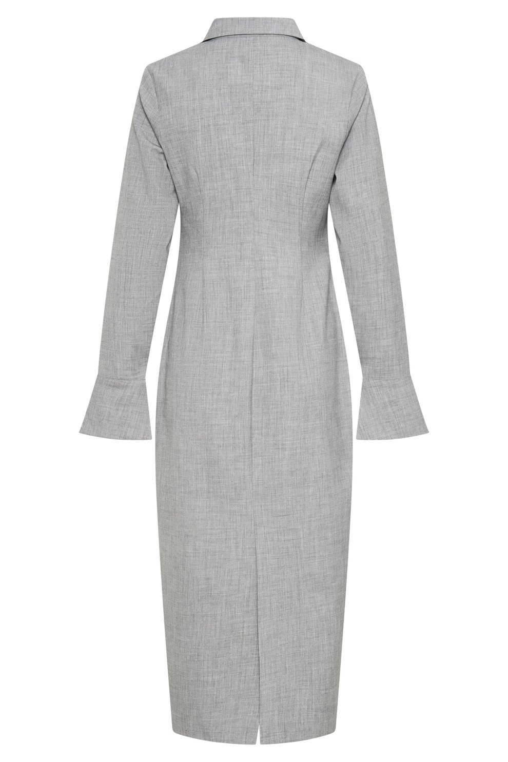 Nisa midi jurk dames | Getailleerde shirtjurk met kraag en elegante pasvorm