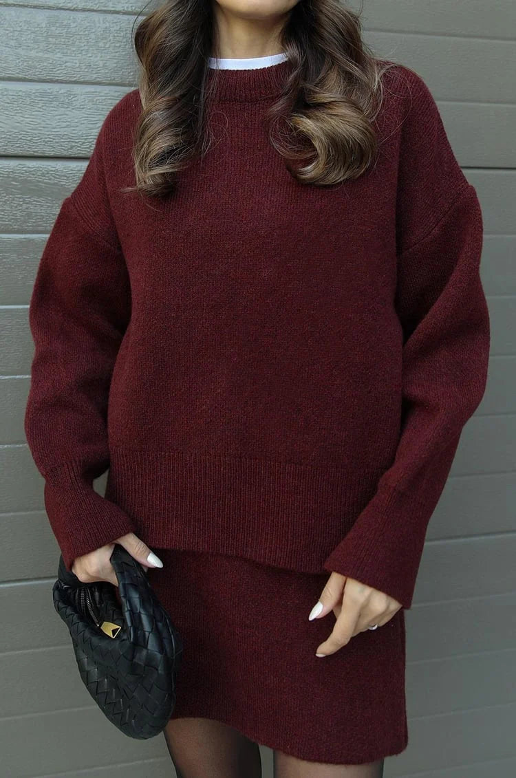 Nola Najaarsset | Dames viral trendy set met losse fit en zachte wolmix