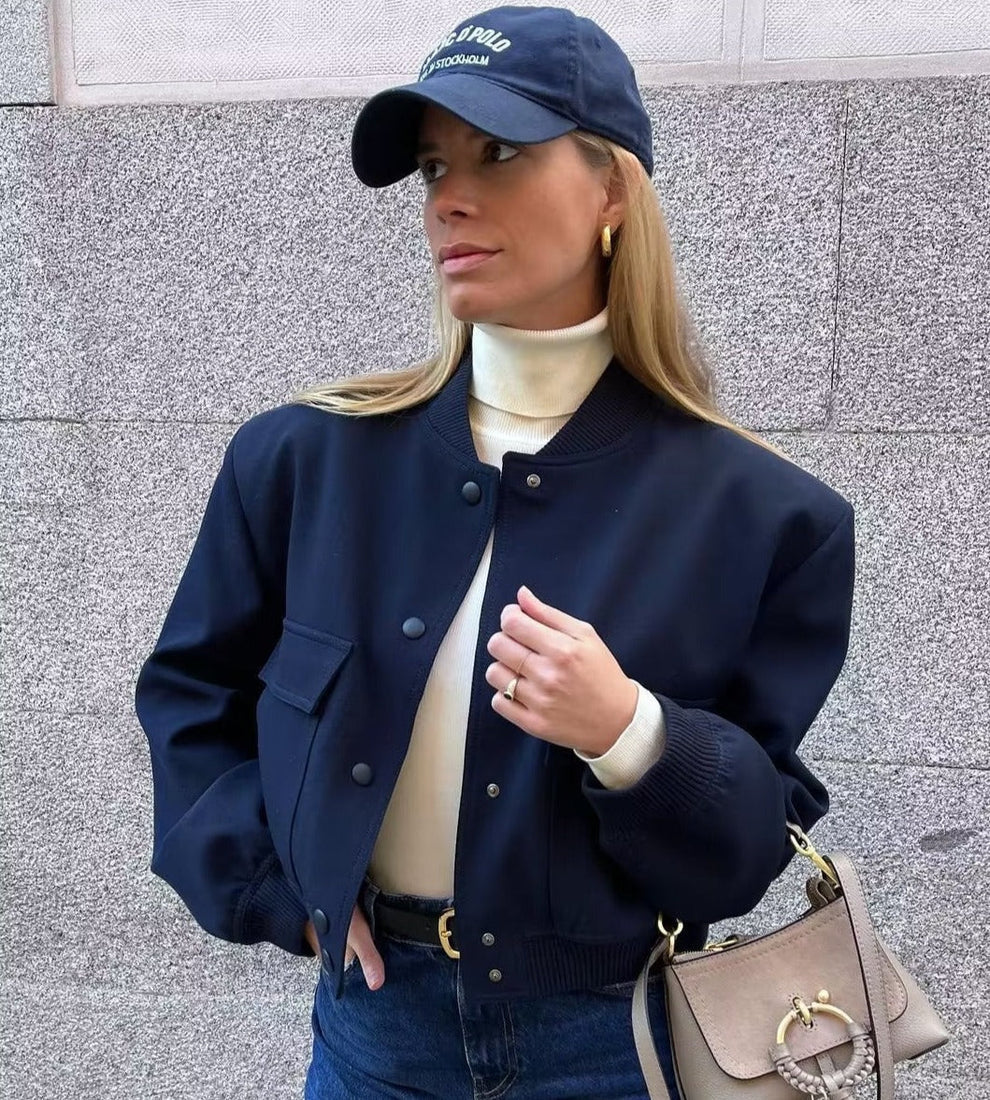 Nyssa | Dames bomberjack van luxe velvet met elegante uitstraling