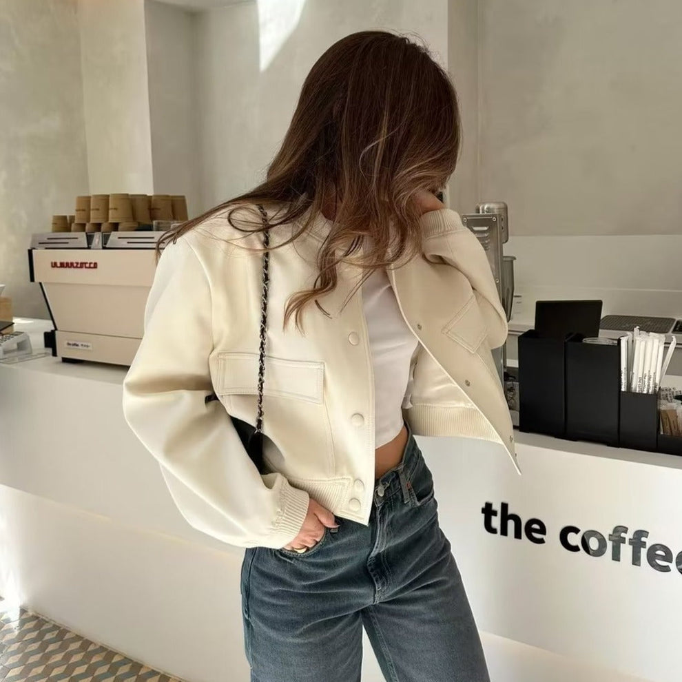 Nyssa | Dames bomberjack van luxe velvet met elegante uitstraling