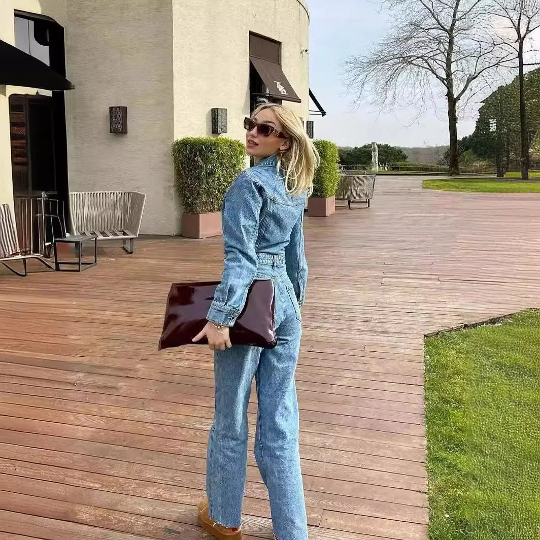 Odalia - Denim Jumpsuit Voor Dames