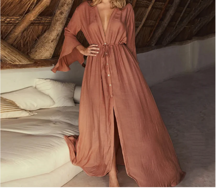 Oksana - Comfortabele Maxi Strand Jurk