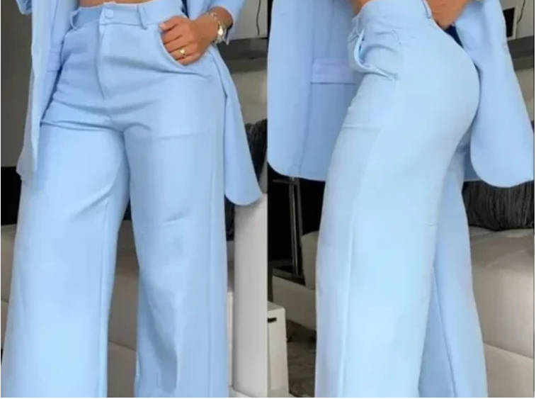 Olenda Blazer en Broek Set | Damespak met Elegante Snit en Comfortabele Pasvorm