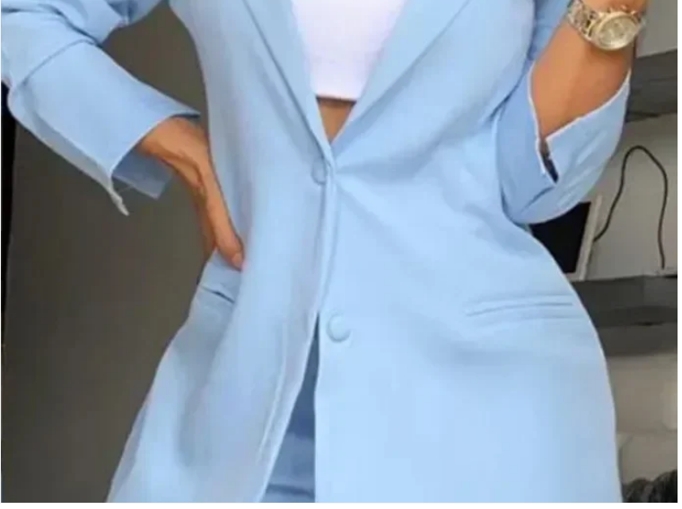 Olenda Blazer en Broek Set | Damespak met Elegante Snit en Comfortabele Pasvorm