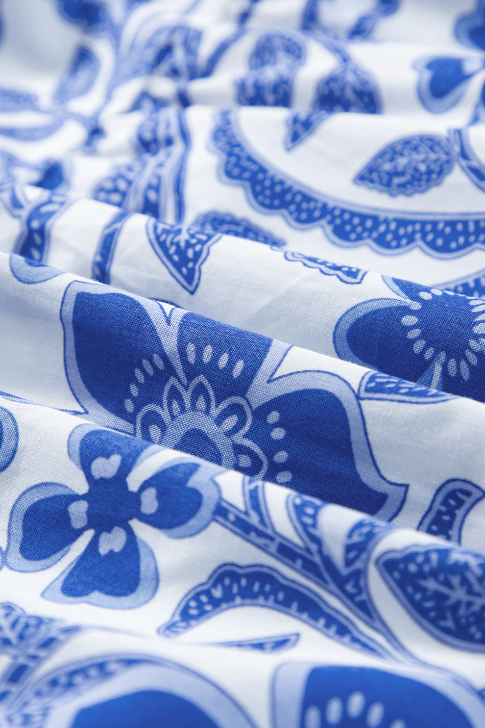 Paige - Blauwe Bloemenprint Jurk