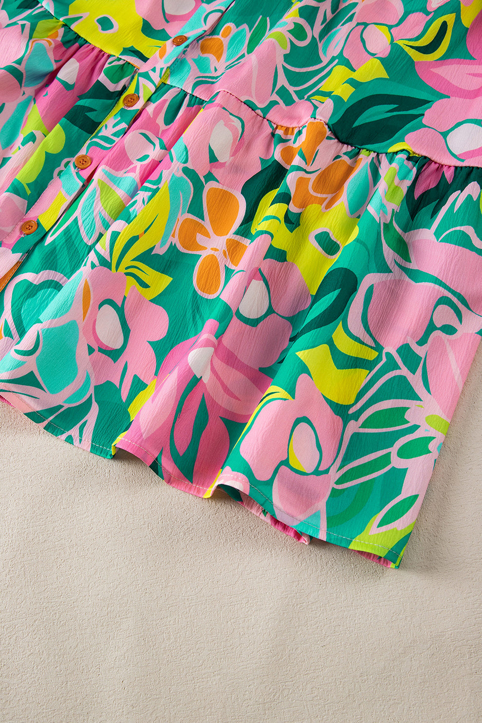Paloma - Jurk Met Bloemen En Pofmouwen
