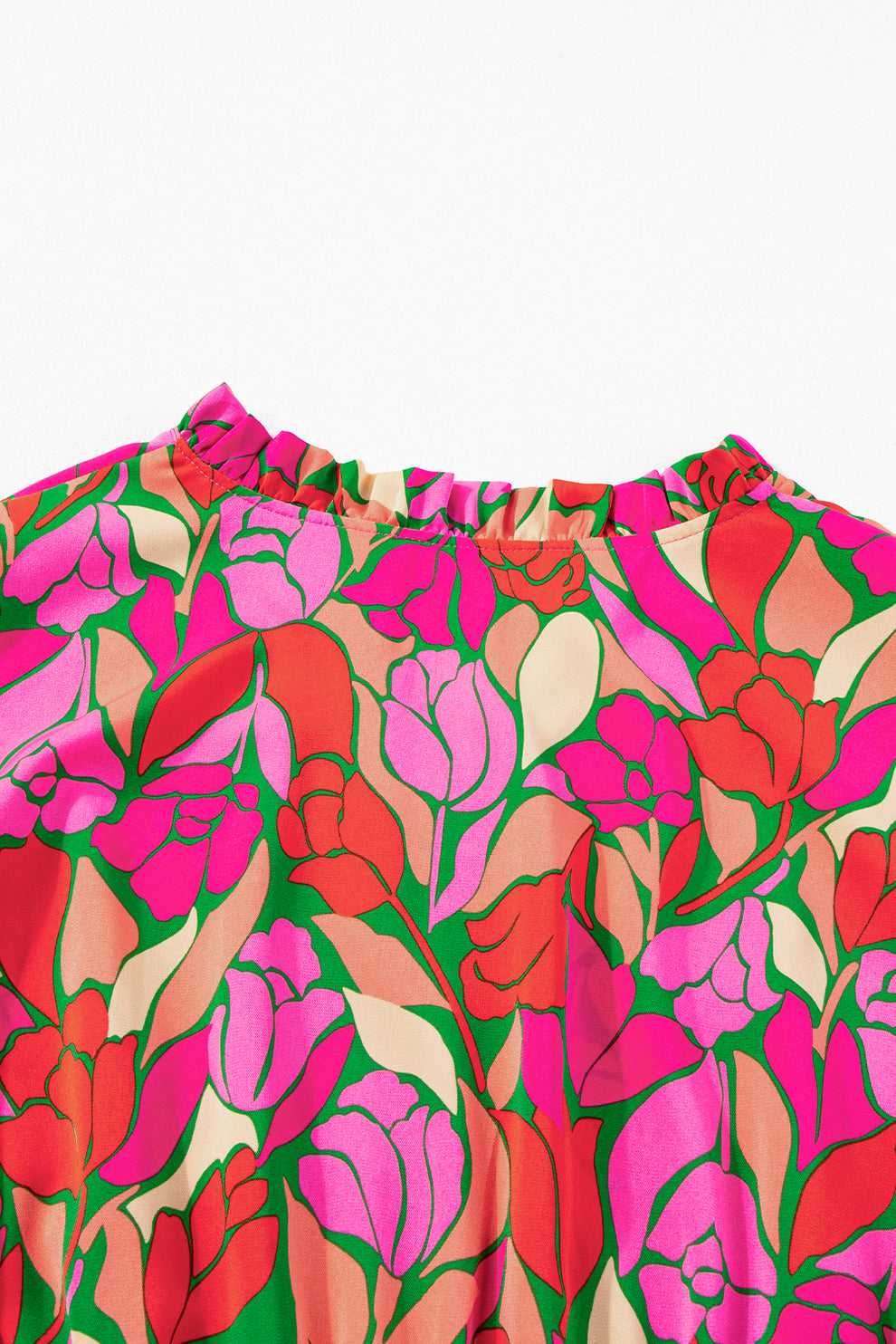 Pamela - Maxi Jurk Met Bloemenprint En Korte Mouwen