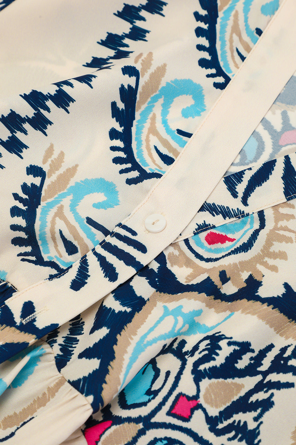 Pandora - Tribal Print Armband Mouw Knoop Mini Jurk