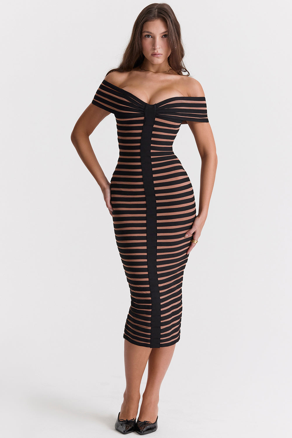 ICON | Off-Shoulder Bodycon Maxi Jurk voor Dames
