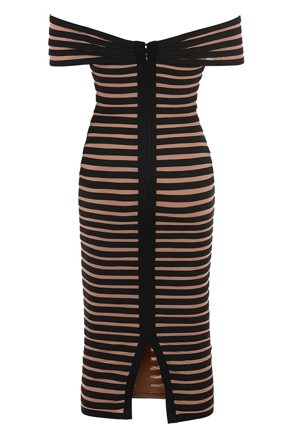 ICON | Off-Shoulder Bodycon Maxi Jurk voor Dames
