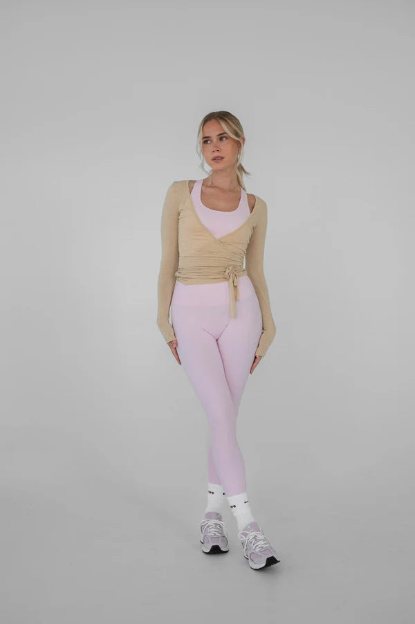 Wikkelblouse - Beige