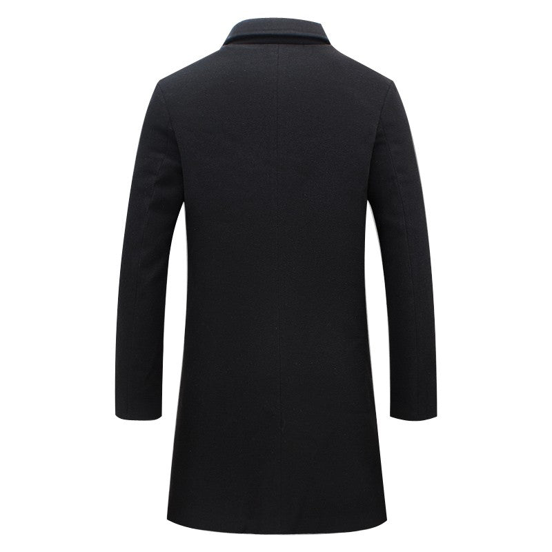 Heren Trenchcoat Winter – Gevoerde Wollen Overjas