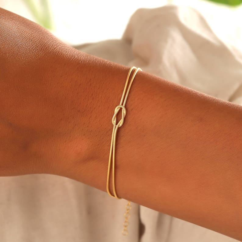 Rachel - Minimalistische Liefdesknoop Armband