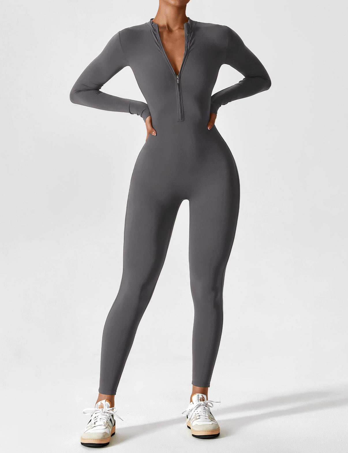 Rica - Chique Jumpsuit met Opstaande Kraag en Rits voor Vrouwen