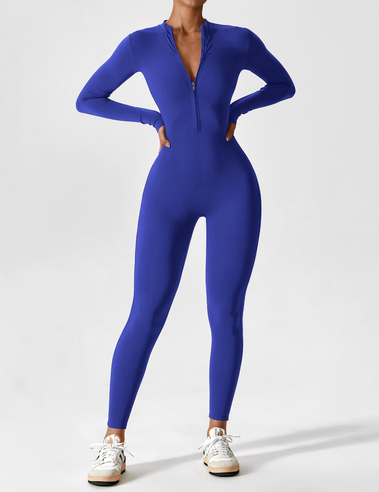 Rica - Chique Jumpsuit met Opstaande Kraag en Rits voor Vrouwen