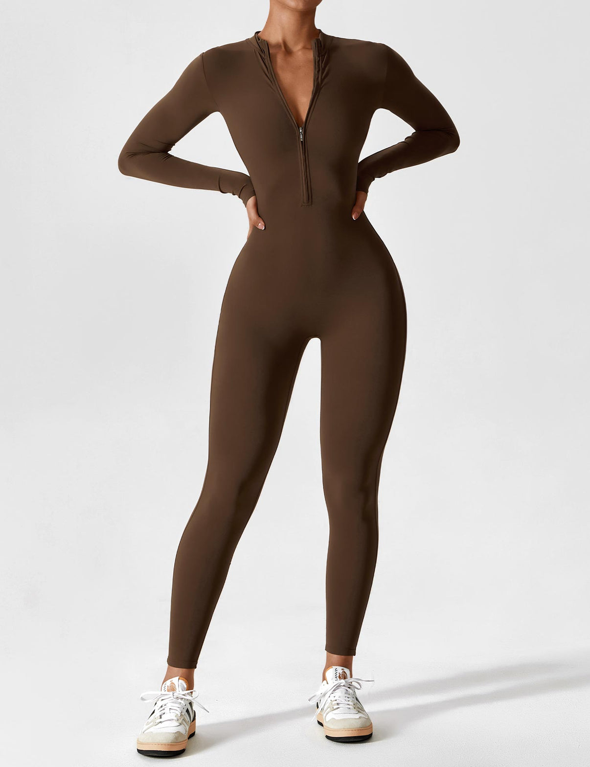 Rica - Chique Jumpsuit met Opstaande Kraag en Rits voor Vrouwen