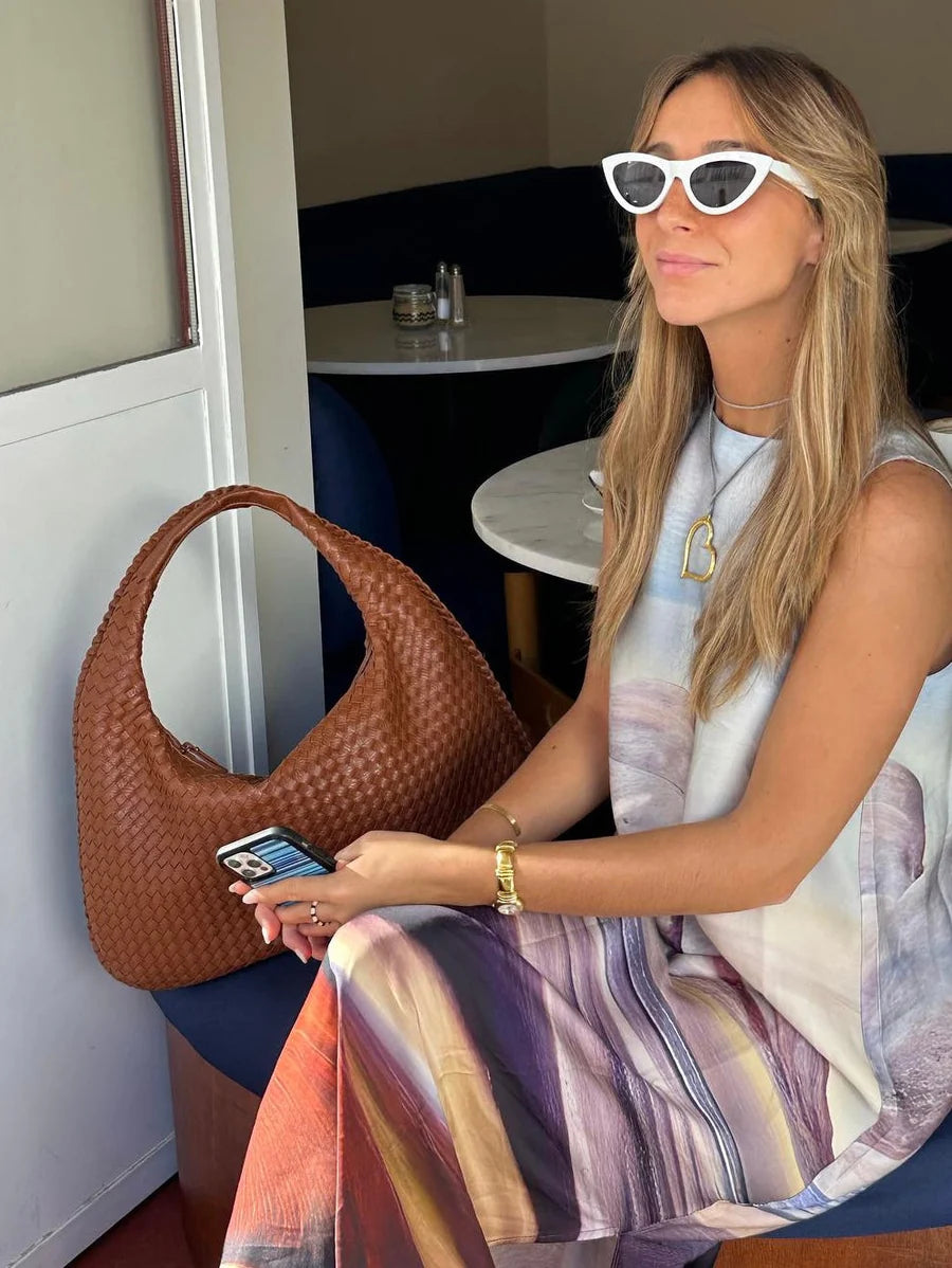 Riley - Trendy gevlochten handtas