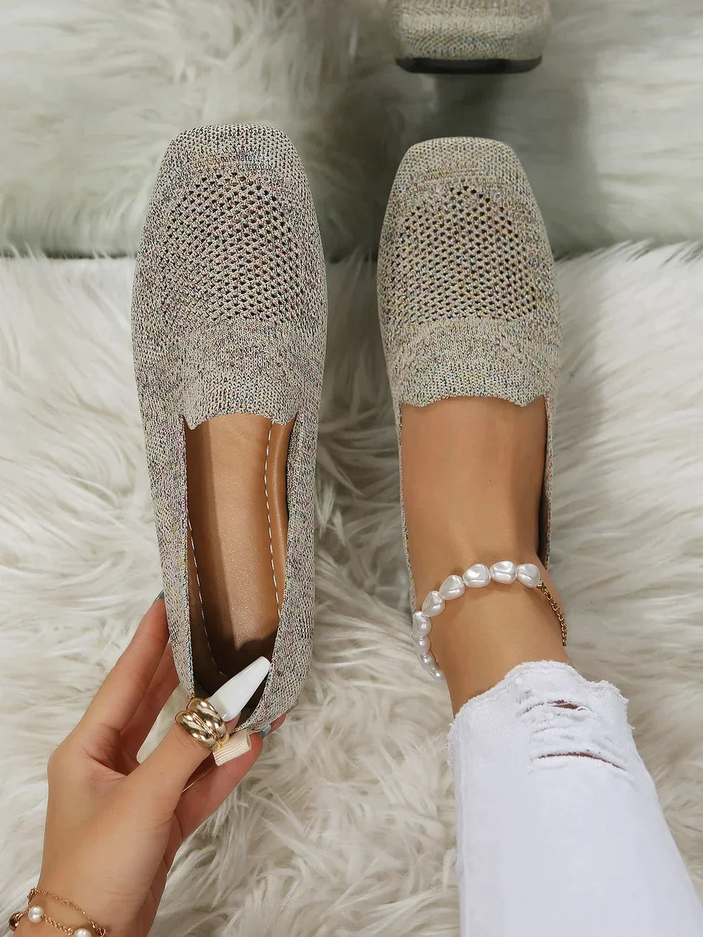 Rose - Orthopedische Antislip Platte Schoenen Voor Dames