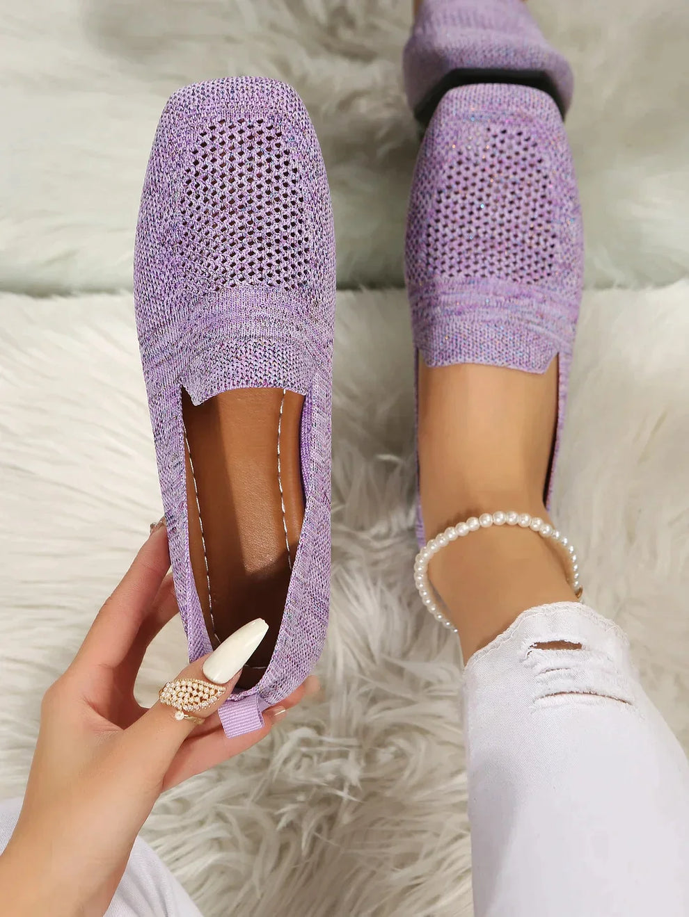 Rose - Orthopedische Antislip Platte Schoenen Voor Dames