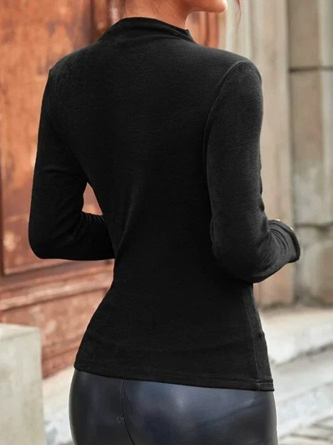 Zwart shirt met lange mouwen