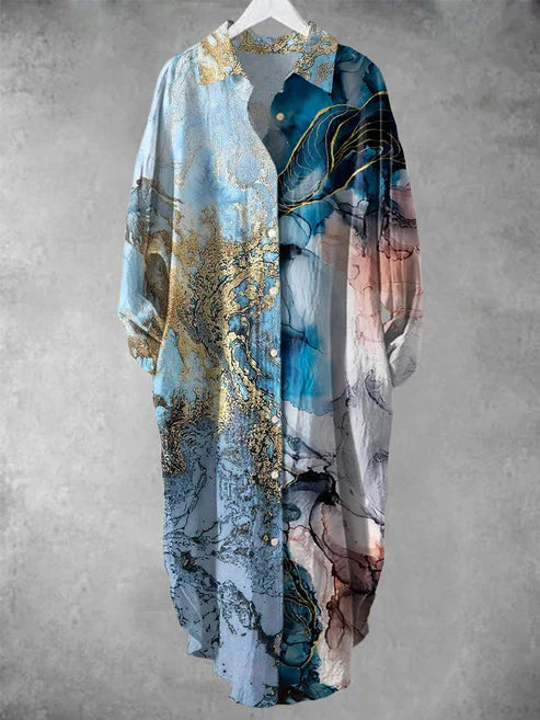 MM | Midi-jurk met knoopjes en bloemenprint