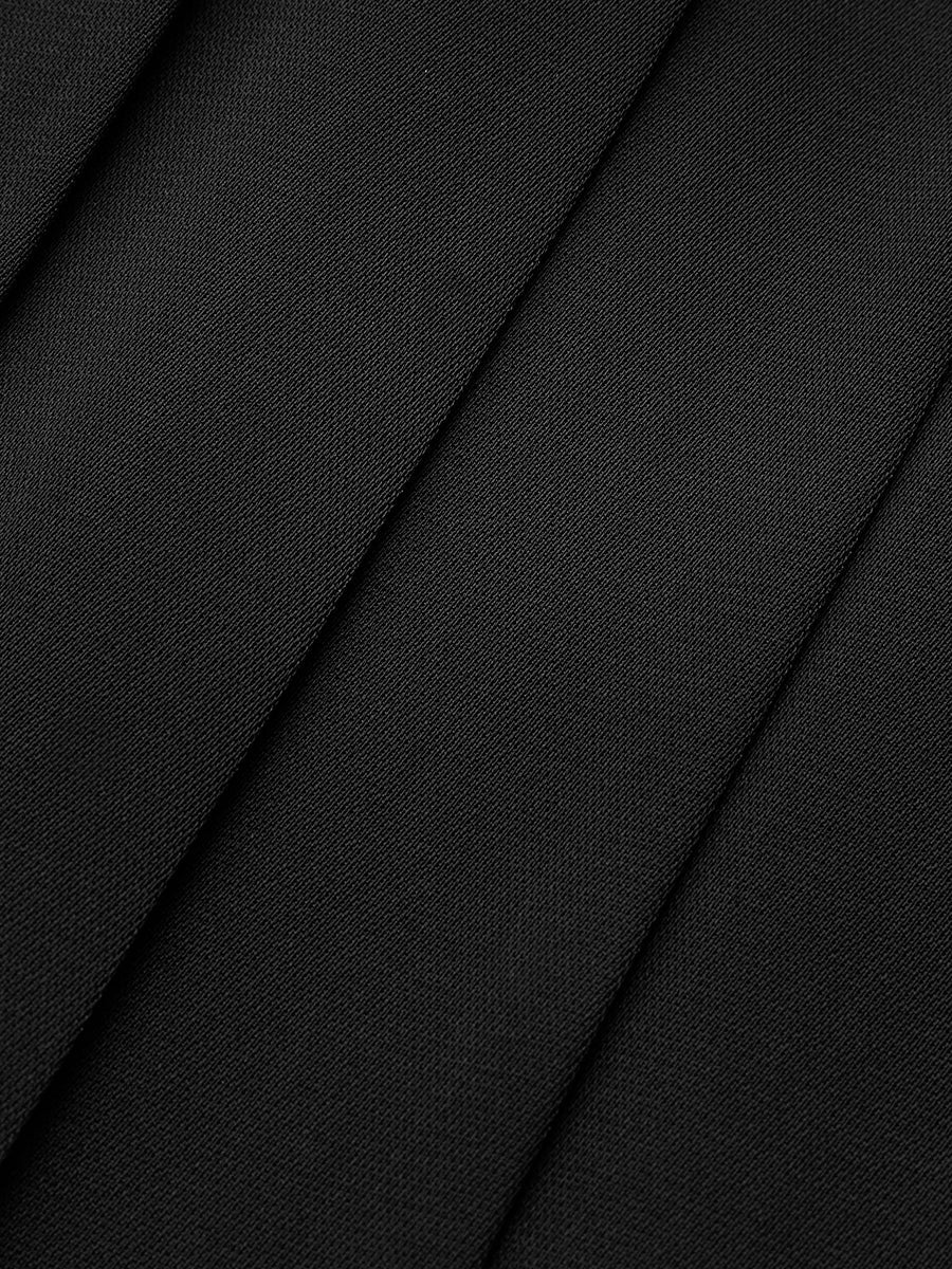 Stella - Asymmetrische patchwork chiffon geplooide midi-rok