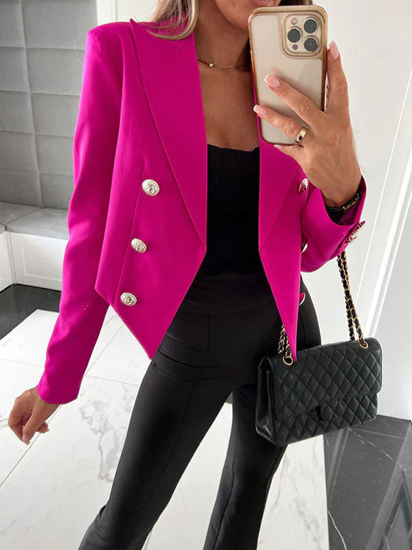 Cropped Blazer Dames – Getailleerd Design in Moderne Minimalistische Stijl