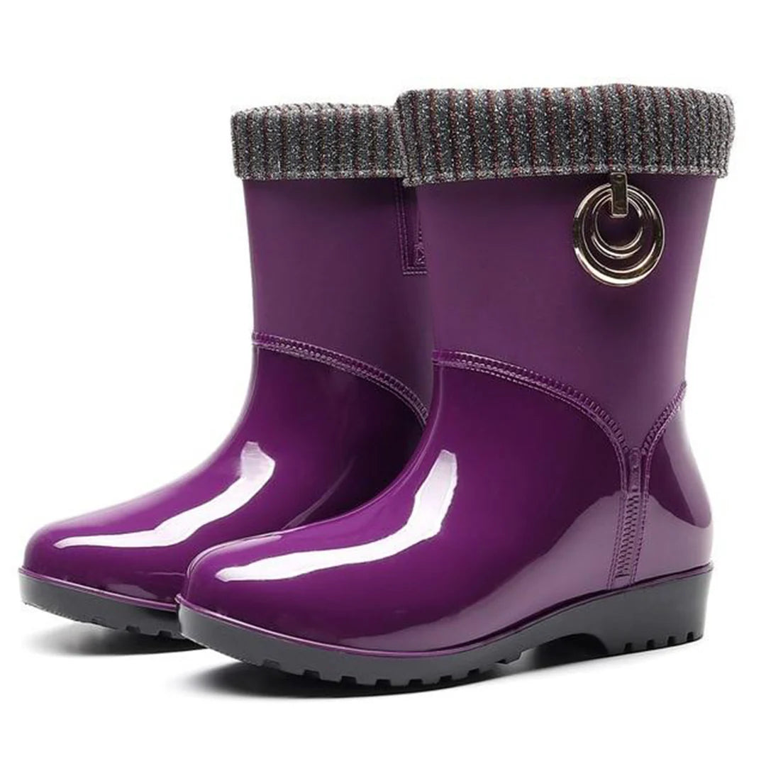 Regenlaarzen | Dames laarzen met antislip zool en waterdicht PVC