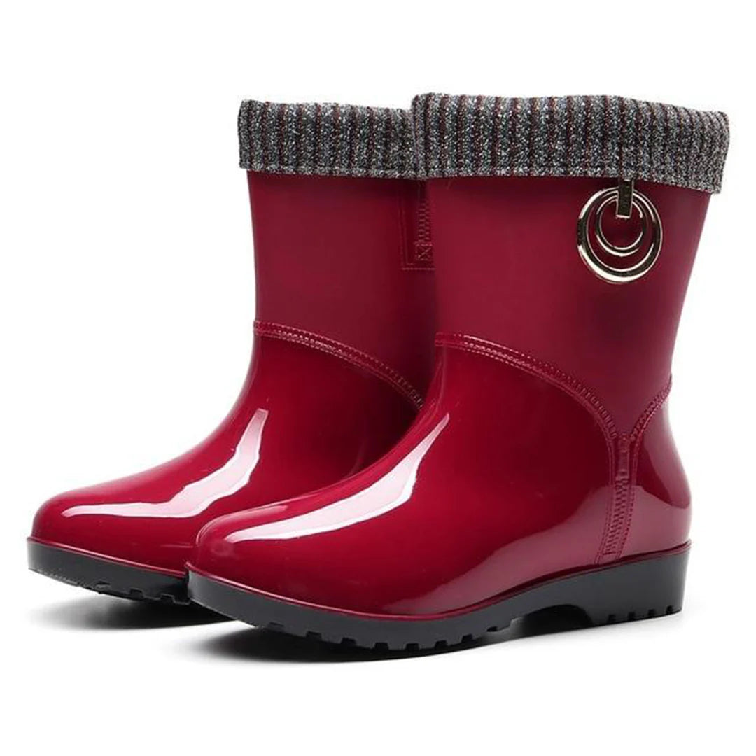 Regenlaarzen | Dames laarzen met antislip zool en waterdicht PVC