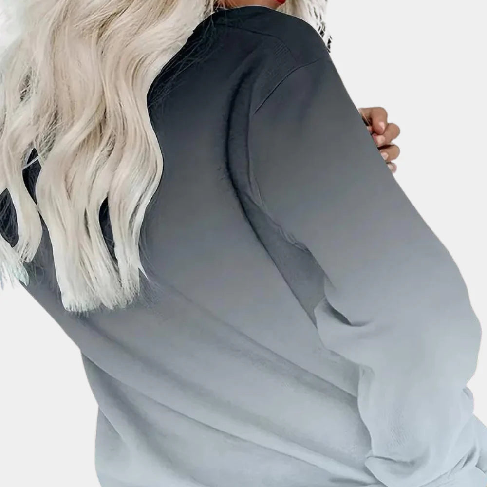 Sweatshirt met trendy kleurverloop voor dames