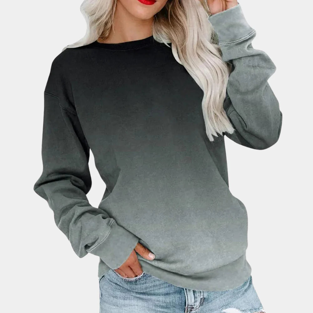 Sweatshirt met trendy kleurverloop voor dames