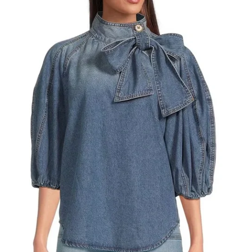 Tariane - Luchtige Vrouwelijke Veelzijdige Spijkerblouse