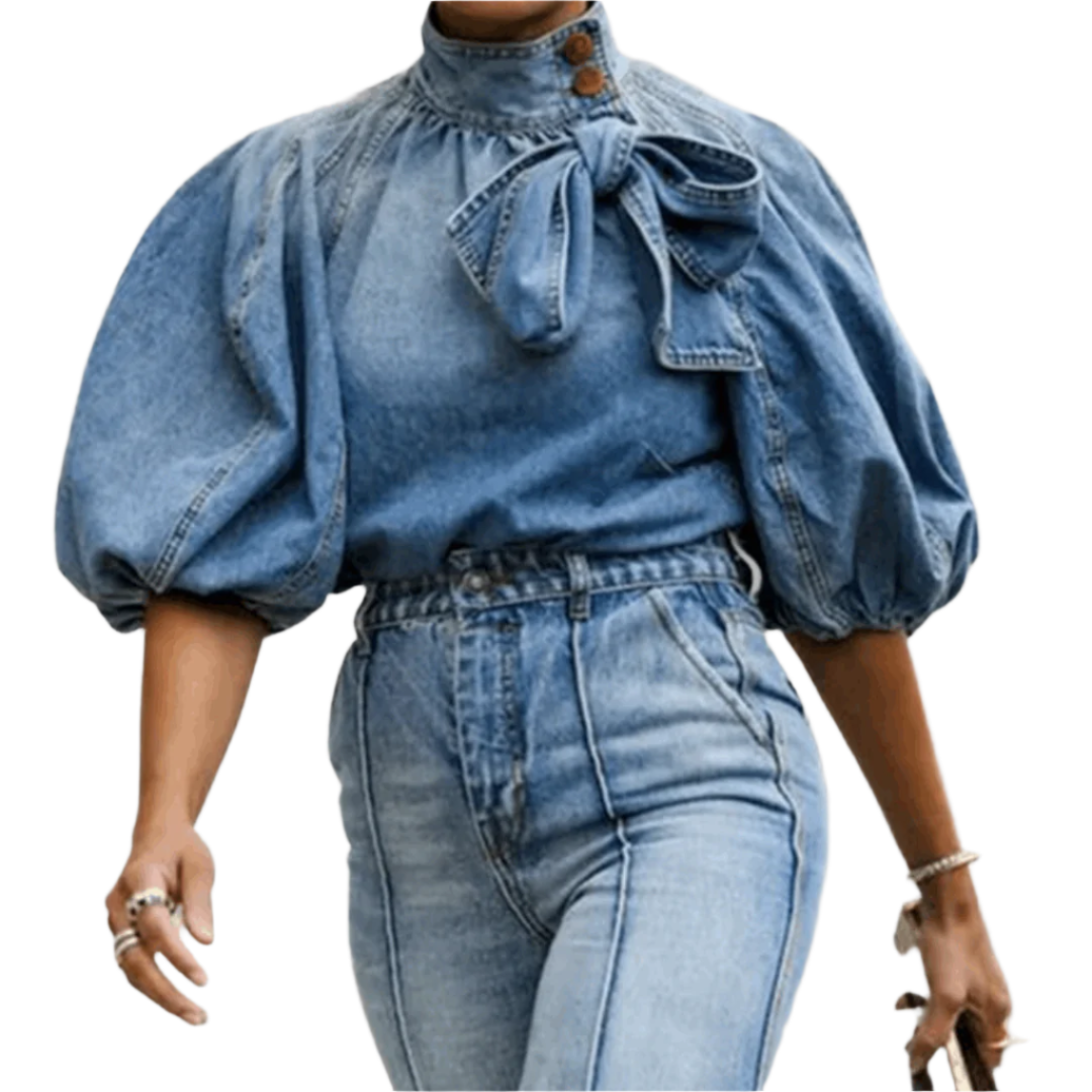 Tariane - Luchtige Vrouwelijke Veelzijdige Spijkerblouse