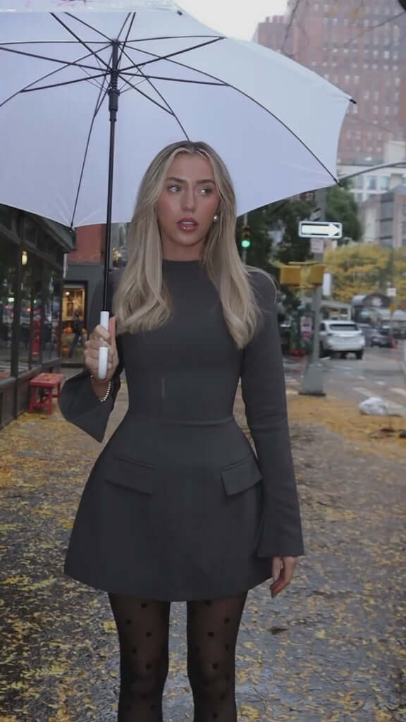 Tessa - Mini-Jurk Met Splitmouwen