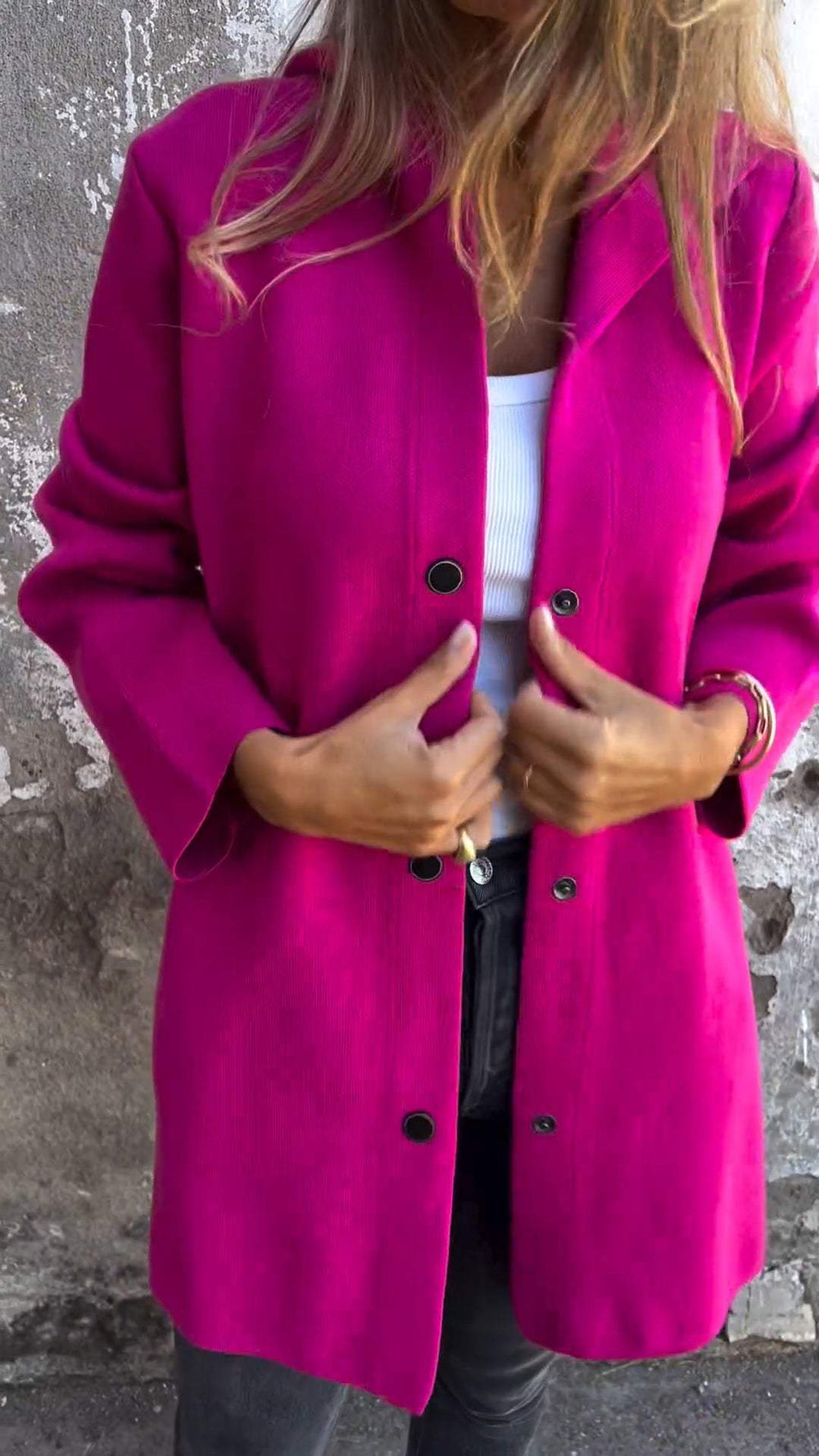 Venus Casual Vest met Capuchon | Damesvest in Katoenmix met Enkelrijige Knoopsluiting