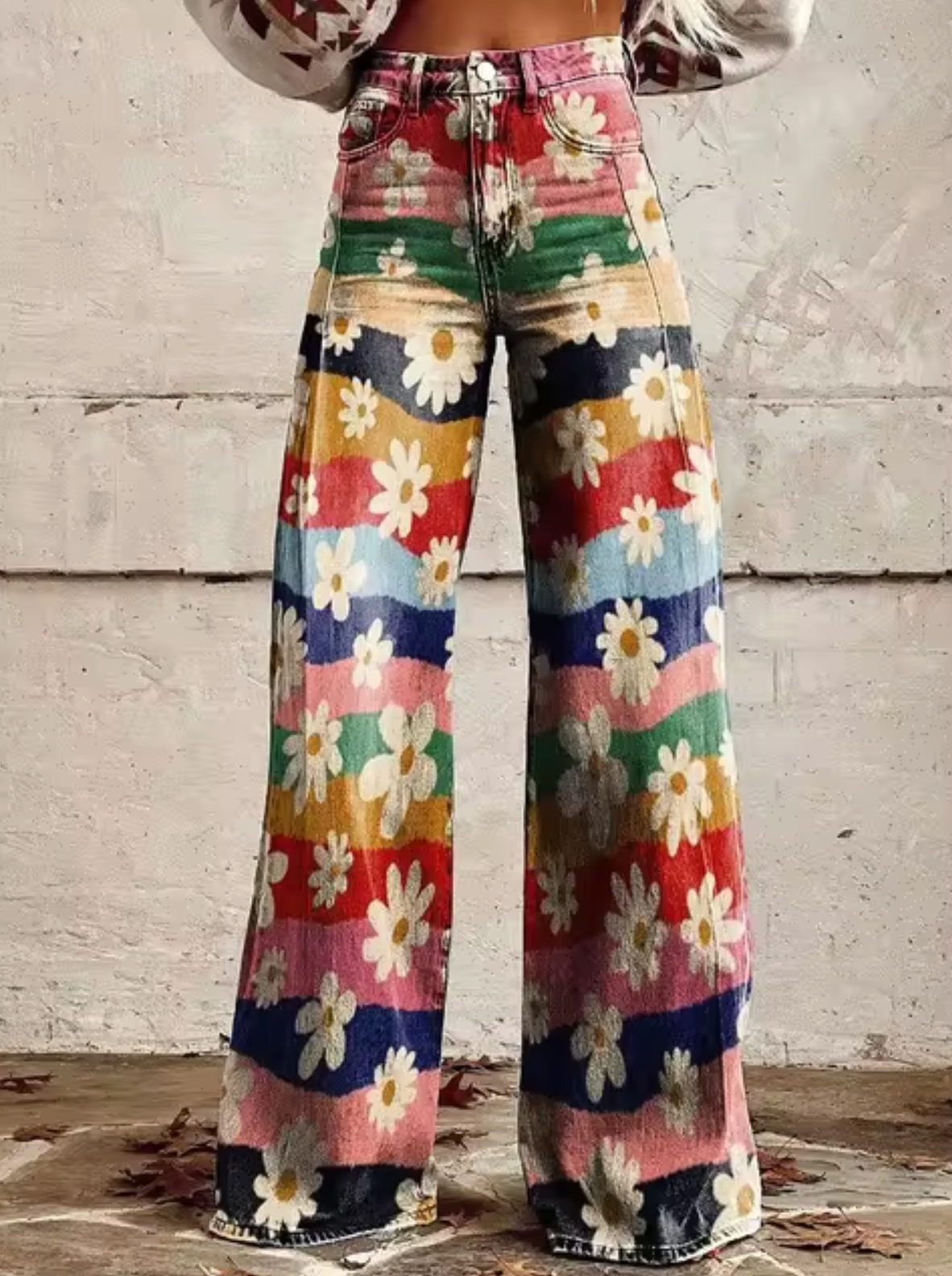 Vina - Stijlvolle Hoge Taille Broek met Unieke Prints