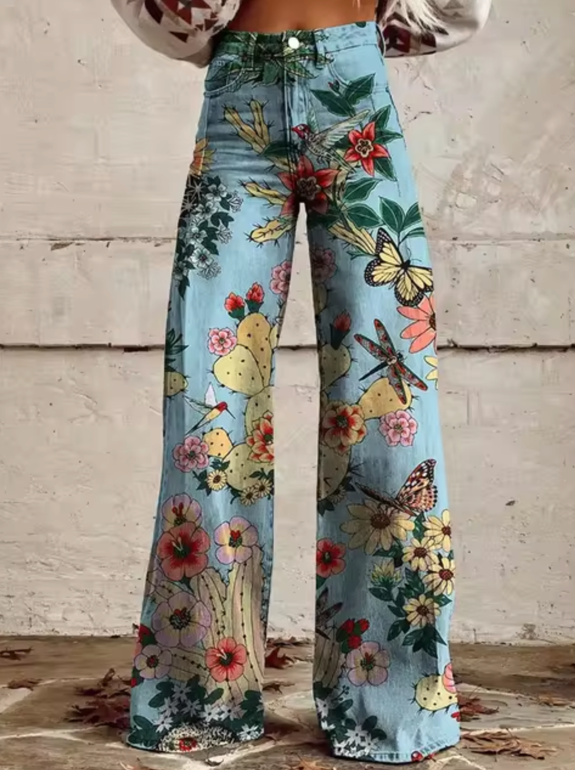 Vina - Stijlvolle Hoge Taille Broek met Unieke Prints